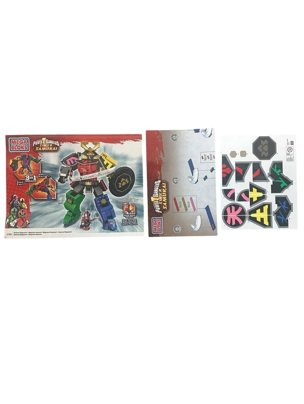 POWER RANGERS Samurai Megazord MEGA BLOKS Super Sentai MINIFIGURES Shinkenger US